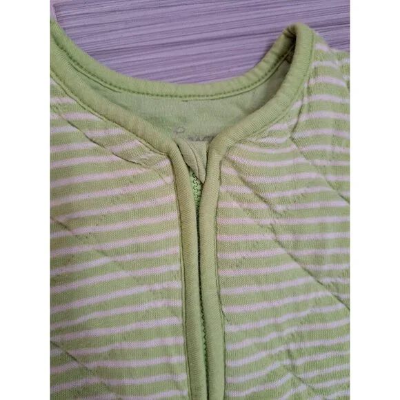 Hanna Andersson Moon And Back Baby Sleep Sack Green Striped Organic Cotton Small - Picture 2 of 8